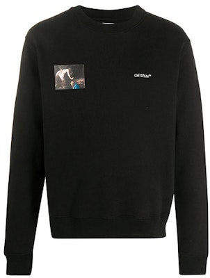 OFF-WHITE Caravaggio 天使印花黑色長袖衛衣 男款 OMBA025E20FLE0051010 Lookbook OFF-WHITE Caravaggio 天使印花黑色長袖衛衣 男款 OMBA025E20FLE0051010