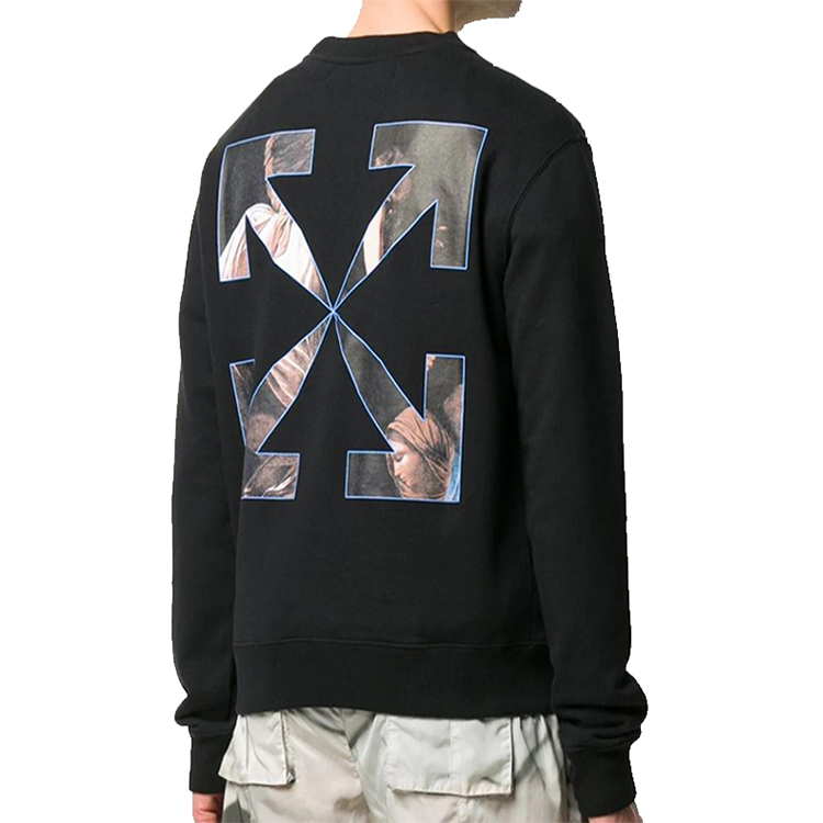 Details for OFF-WHITE Caravaggio 天使印花黑色長袖衛衣 男款 OMBA025E20FLE0051010
