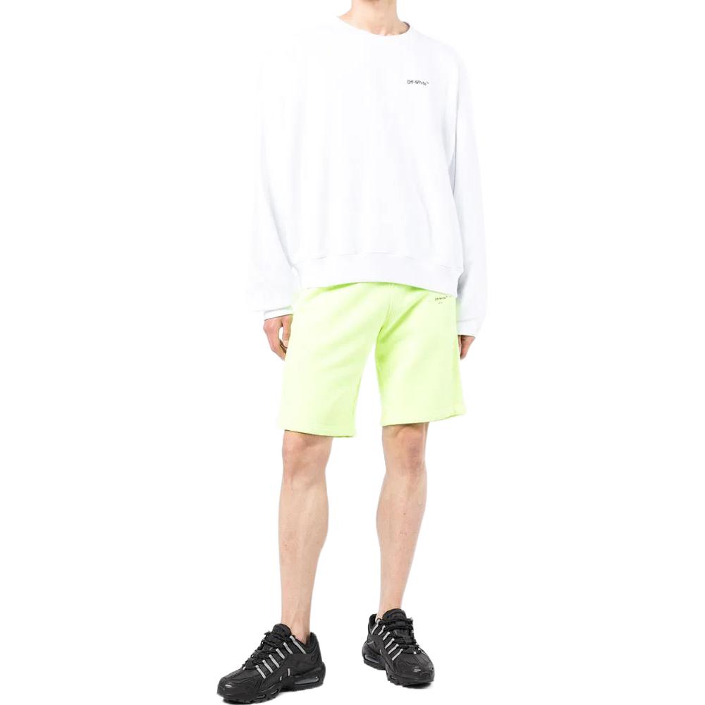 Lookbook OFF-WHITE Caravaggio Arrow Print Crewneck Sweatshirt White OMBA058C99FLE00201100110