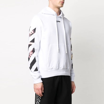 Off-White Caravaggio Arrows Hoodie White/Multicolor Shop Off-White Caravaggio Arrows Hoodie White/Multicolor