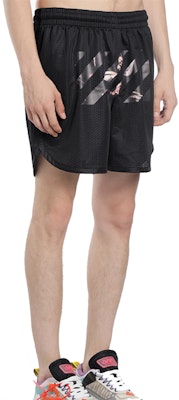 Off-White Caravaggio Arrows Mesh Shorts Black/Multicolor Purchase Off-White Caravaggio Arrows Mesh Shorts Black/Multicolor