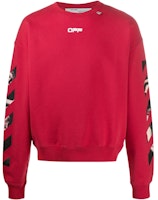 Off-White Caravaggio Arrows Over Sweatshirt Red/Multicolor Off-White Caravaggio Arrows Over Sweatshirt Red/Multicolor