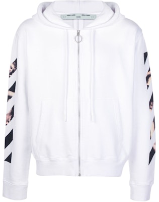 Off-White 卡拉瓦喬箭頭拉鍊連帽外套 白色 Buy Off-White 卡拉瓦喬箭頭拉鍊連帽外套 白色