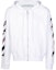 Buy Off-White 卡拉瓦喬箭頭拉鍊連帽外套 白色