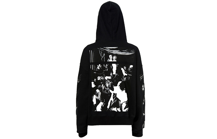 OFF-WHITE Caravaggio Back Print Hoodie Black () OMBB037S20E300051088