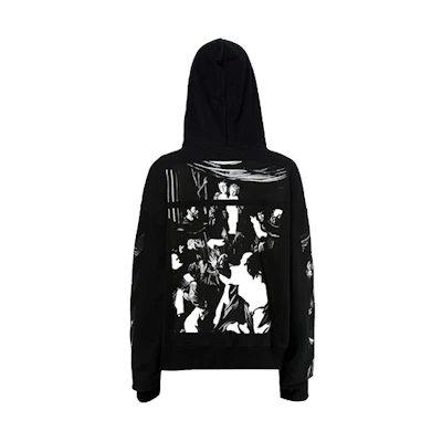 OFF-WHITE Caravaggio Back Print Hoodie Black () OMBB037S20E300051088