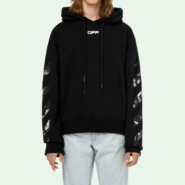 OFF-WHITE Caravaggio Back Print Hoodie Black () OMBB037S20E300051088 圖 3