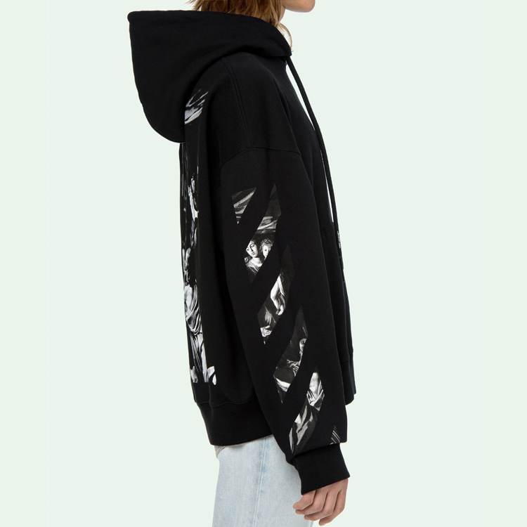 OFF-WHITE Caravaggio Back Print Hoodie Black () OMBB037S20E300051088 圖 5
