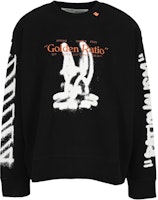 Off-White Cartoon Golden Ratio Incompiuto Sweatshirt Black/White Off-White Cartoon Golden Ratio Incompiuto Sweatshirt Black/White
