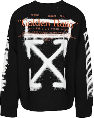 Off-White Cartoon Golden Ratio Incompiuto Sweatshirt Black/White Order Off-White Cartoon Golden Ratio Incompiuto Sweatshirt Black/White