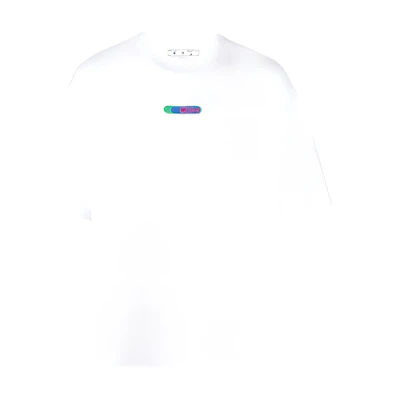 OFF-WHITE Casual Crewneck Short Sleeve T-Shirt White () OMAA120S22JER0020155