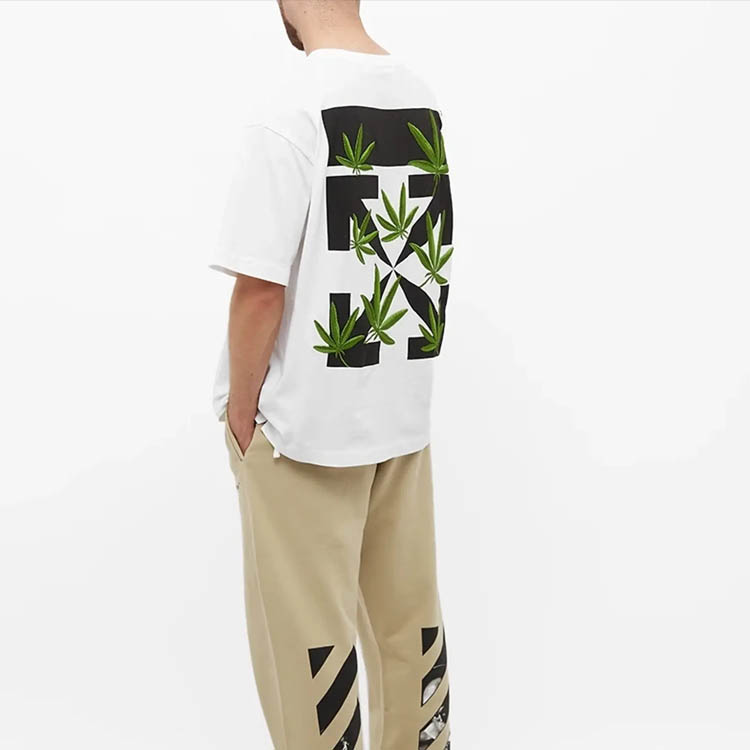 OFF-WHITE Casual Crewneck Short Sleeve T-Shirt White () OMAA120S22JER0020155 圖 8