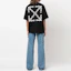Shop OFF-WHITE 链条印花宽松版型黑色圆领T恤 OMAA120F22JER0051001