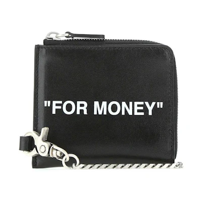 OFF-WHITE Chain Wallet "For Money" Black