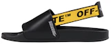 Buy Off-White Sandales Mode Pantoufles Noires Jaunes OMIA111R19C220381060
