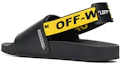 Purchase Off-White Sandales Mode Pantoufles Noires Jaunes OMIA111R19C220381060