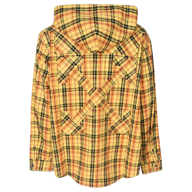 Order Camisa con Capucha a Cuadros Amarilla Off-White