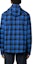 Shop OFF-WHITE 格纹连帽按扣夹克 蓝色 休闲宽松版型 OMGE031F23FAB0014800