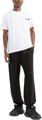 오프화이트 체스트 스트라이프 포켓 크루넥 티셔츠 화이트 남성용. OMAA128C99JER0010110 Lookbook 오프화이트 체스트 스트라이프 포켓 크루넥 티셔츠 화이트 남성용. OMAA128C99JER0010110