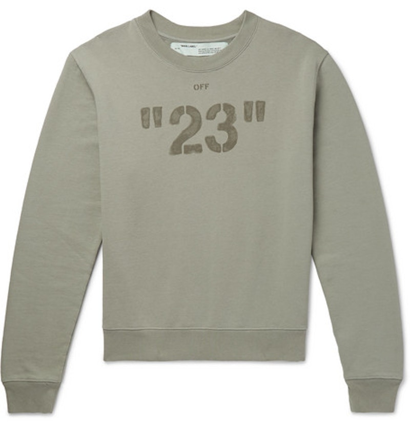 Off-White Class of 2013' Embroidered Sweatshirt Sage
