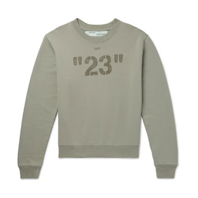 Off-White Class of 2013' Embroidered Sweatshirt Sage