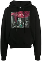 OFF-WHITE Classic Cartoon Graphic Hoodie Black Loose Fit OMBB037E20FLE0031010 OFF-WHITE Classic Cartoon Graphic Hoodie Black Loose Fit OMBB037E20FLE0031010