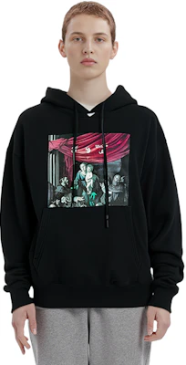 오프화이트 클래식 만화 그래픽 후드티 블랙 루즈핏 OMBB037E20FLE0031010 Sizing 오프화이트 클래식 만화 그래픽 후드티 블랙 루즈핏 OMBB037E20FLE0031010