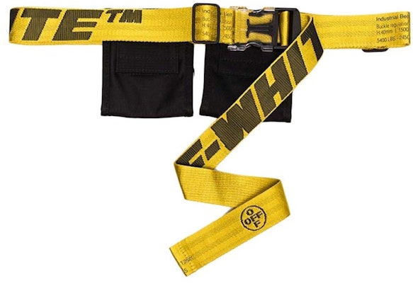OFF-WHITE Classic Industrial Two Pocket Belt Bag Black/Yellow Order OFF-WHITE Classic Industrial Two Pocket Belt Bag Black/Yellow
