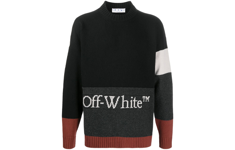 OFF-WHITE Colorblock Knit Pullover Sweater Colorblock OMHE048F20KNI0011001