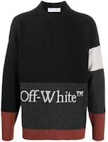 OFF-WHITE Colorblock Knit Pullover Sweater Colorblock OMHE048F20KNI0011001 OFF-WHITE Colorblock Knit Pullover Sweater Colorblock OMHE048F20KNI0011001