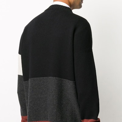 오프 화이트 컬러블록 니트 풀오버 스웨터 컬러블록 OMHE048F20KNI0011001 Purchase 오프 화이트 컬러블록 니트 풀오버 스웨터 컬러블록 OMHE048F20KNI0011001