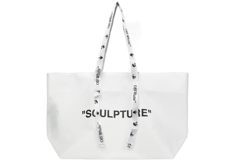 OFF-WHITE Commercial Tote Bag "SCULPTURE" Large White