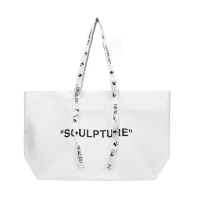 OFF-WHITE Commercial Tote Bag "SCULPTURE" Large White