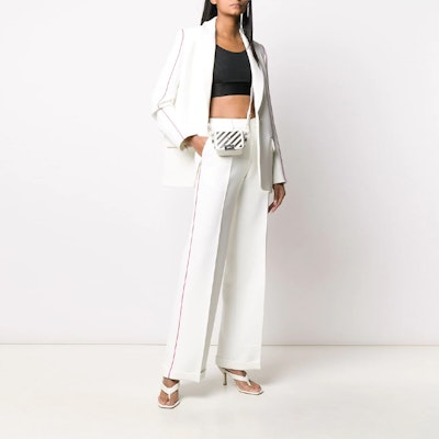 Off-White Contrasting Trim Pants 'Ivory' Lookbook Off-White Contrasting Trim Pants 'Ivory'