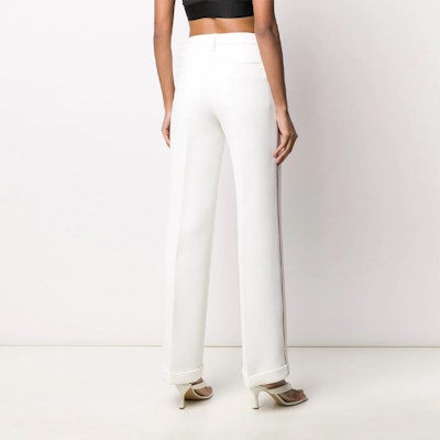 Off-White Contrasting Trim Pants 'Ivory' Purchase Off-White Contrasting Trim Pants 'Ivory'