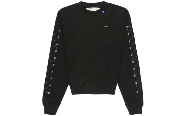 Lookbook OFF-WHITE Sweater Crewneck Katun Hitam OMBA035E19E300011091