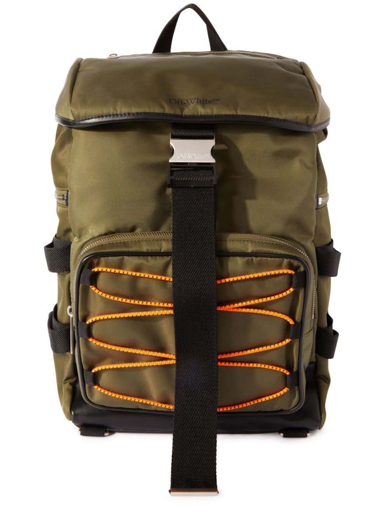Off-White Courrie Flap Drawstring Backpack Moss Green/Multicolor
