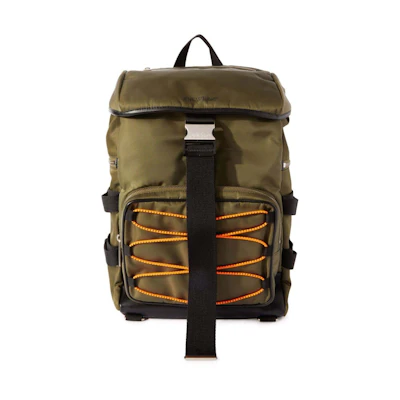 Off-White Courrie Flap Drawstring Backpack Moss Green/Multicolor