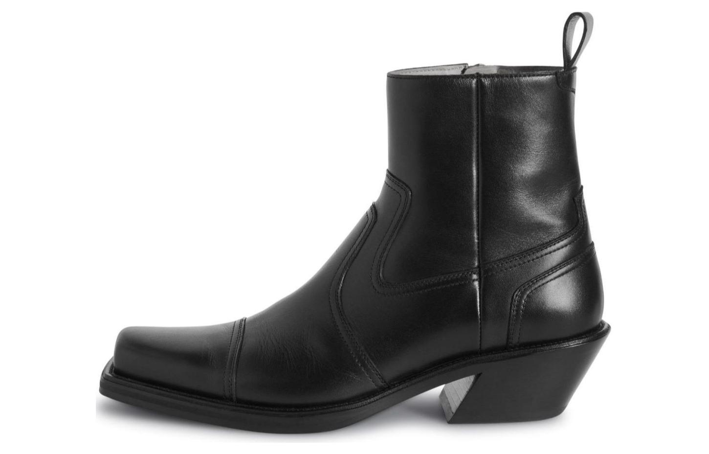 Off-White Cowboy Cropped Ankle Boot 'Black'