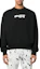 Lookbook オフホワイト クルーネック レタープリント プルオーバー スウェットシャツ ブラック (レギュラーフィット) OMBA058F22FLE0031001