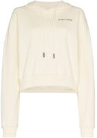 Off-White Cropped Embroidered Logo Hoodie Cream/Black Off-White Cropped Embroidered Logo Hoodie Cream/Black