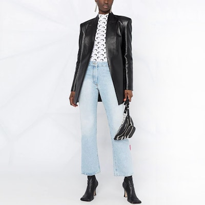 Off-White Cropped Flare Denim 'Light Blue' Order Off-White Cropped Flare Denim 'Light Blue'