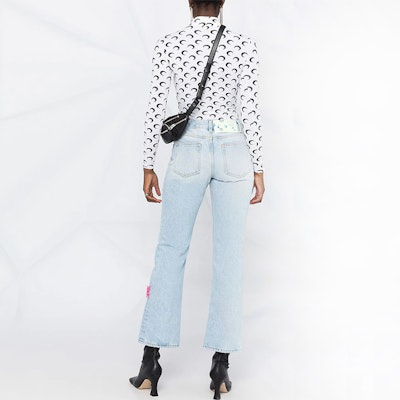 Off-White Cropped Flare Denim 'Light Blue' Lookbook Off-White Cropped Flare Denim 'Light Blue'
