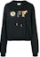 Buy Off-White Cropped Graphic Logo Print Hoodie Black/Multicolor