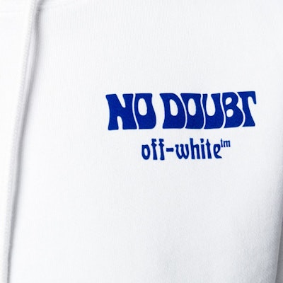 Off-White Cropped No Doubt Hoodie White/Blue Order Off-White Cropped No Doubt Hoodie White/Blue