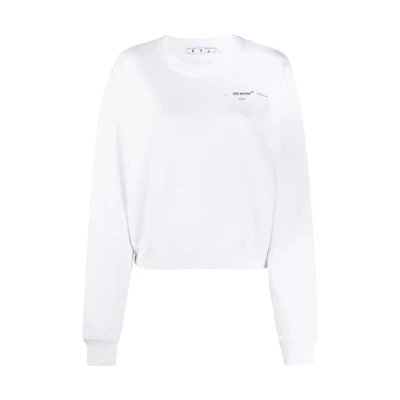 Off-White Cropped Puzzle Arrows Sweatshirt White/Multicolor