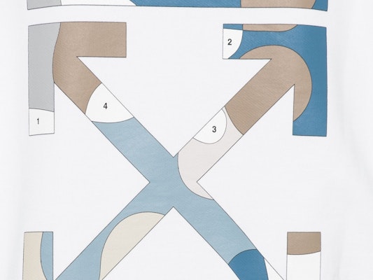 Off-White Cropped Puzzle Arrows Sweatshirt White/Multicolor Order Off-White Cropped Puzzle Arrows Sweatshirt White/Multicolor