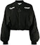 Buy Off-White Cropped Varsity Bomber Jacket Black/White