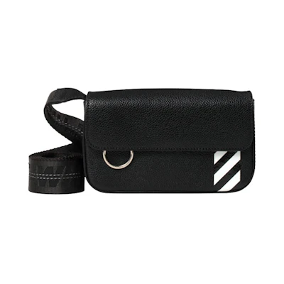 OFF-WHITE Crossbody Flap Bag Black White