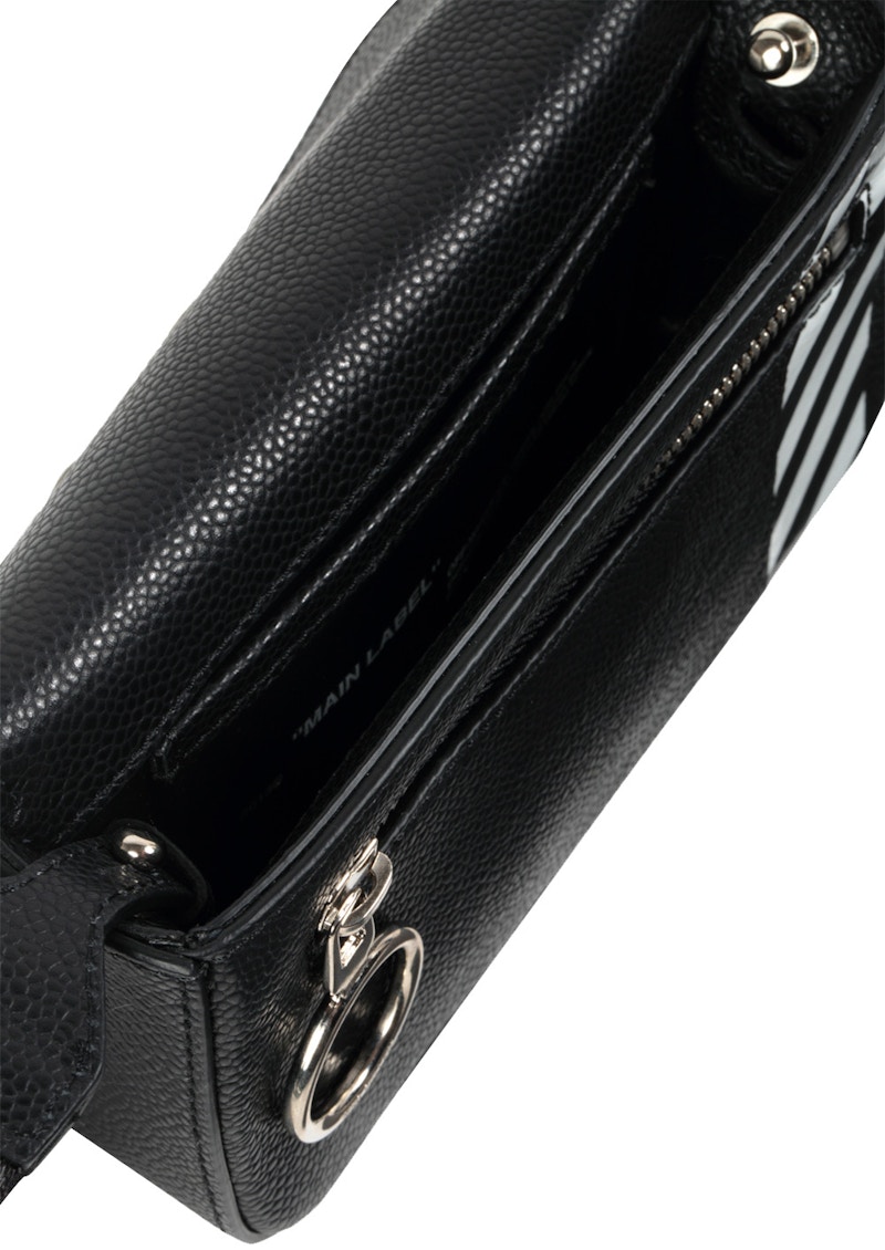 OFF-WHITE Crossbody Flap Bag Black White 圖 3
